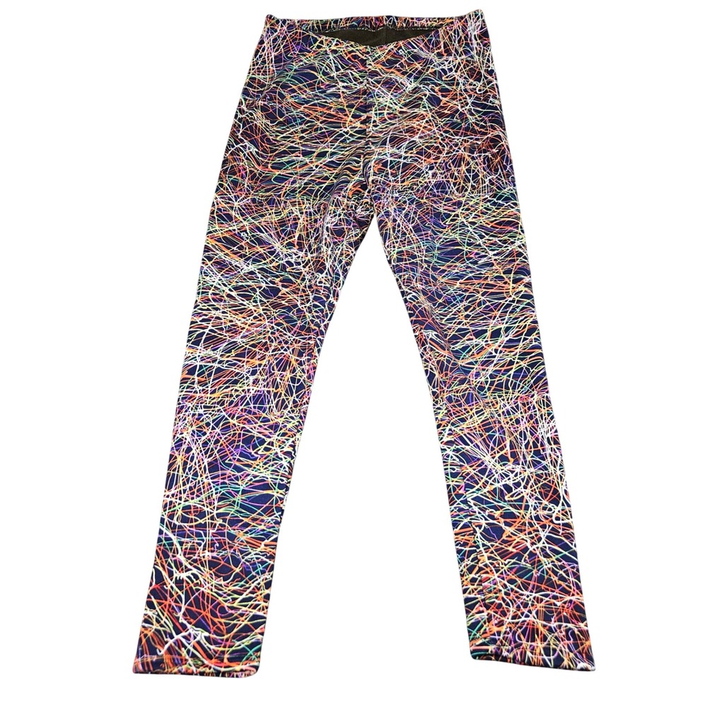 Just Cozy Thermal Lined Leggings XL Abstract Colorful‎ Soft Cozy Loungewear